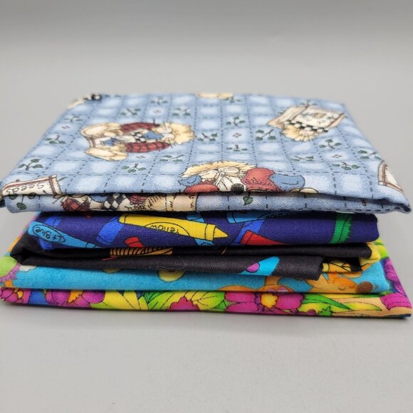 Assorted Fat Quarters Quilting Fabric Kids Fun Patterns Cotton 5 Pc - Picture 2 of 6